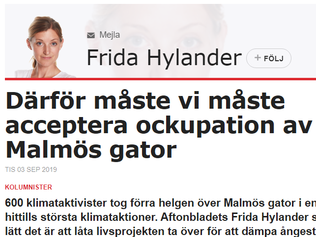 Krönika i Aftonbladet