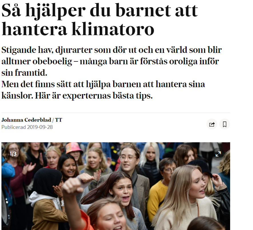 Artikel i Svenska Dagbladet
