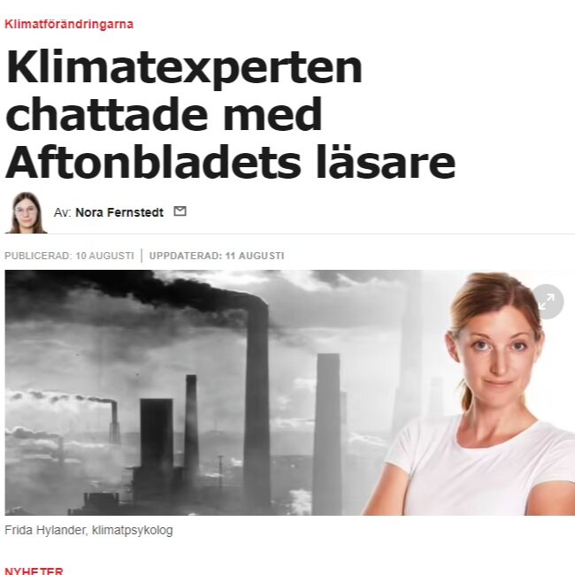 Reportage i Aftonbladet