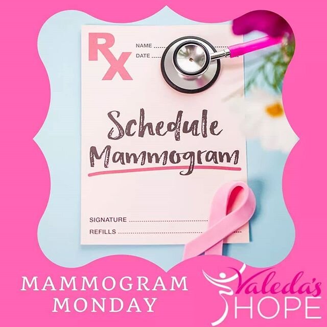 It's #MammogramMonday!! Tell the women 40 and over in your lives to schedule and attend their annual mammogram. They can sign up for the Valeda's Hope Mammogram Van Day on June 26, 2020!!