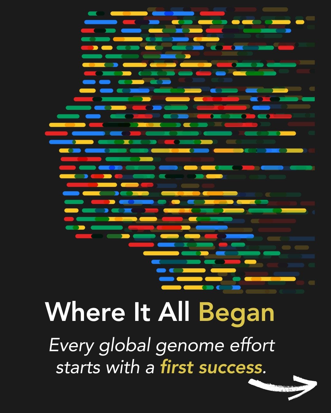 One genome changed everything.
The Human Genome Project showed us that:
&bull; reference genomes are scientific infrastructure
&bull; open data accelerates discovery
&bull; collaboration makes scale possible
Those same principles now power a far bigg