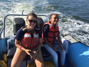 From left to right: Jessie (vessel ops senior) and Kimberly (vessel ops sophomore)