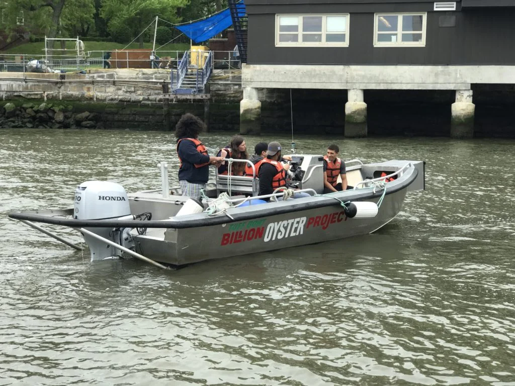 essel Ops sophomores training on "attractive nuisance " aka tough boat at pier 101