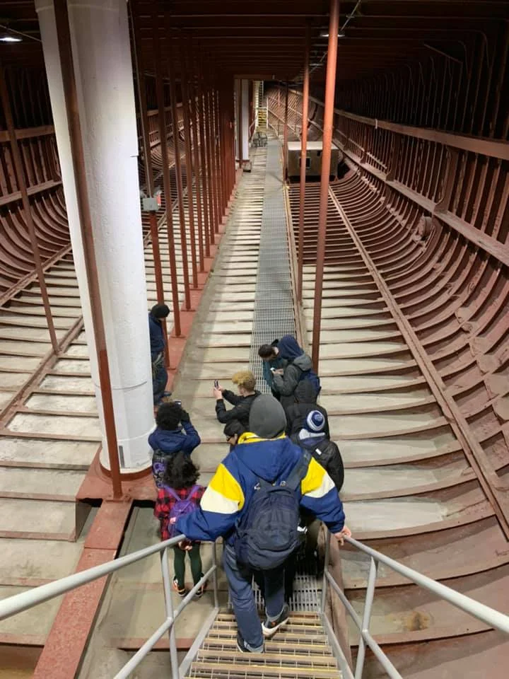 Touring the newly restored Full-Rigged Ship Wavertree at the South Street Seaport Museum.