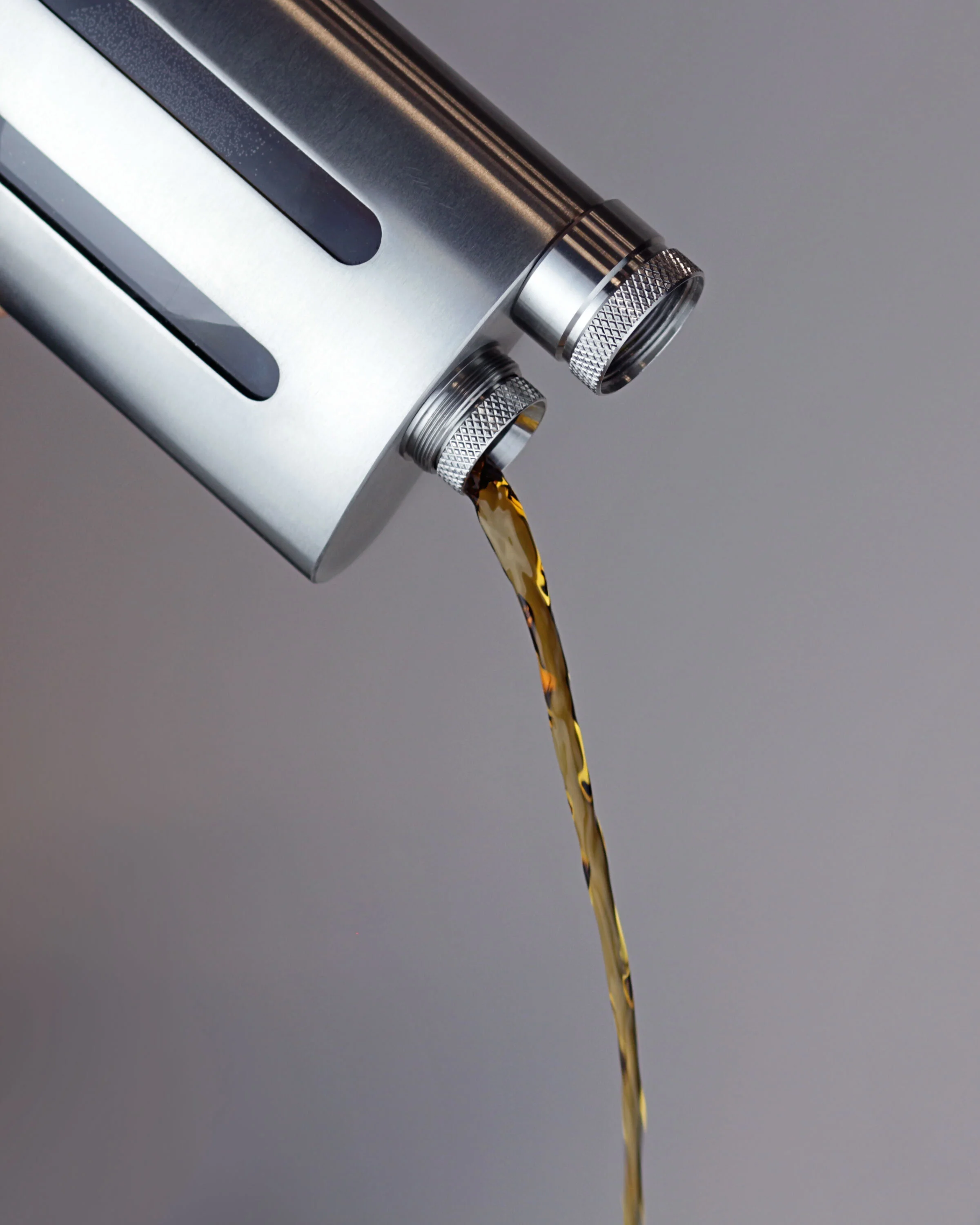 Dual chambered hip flask - fusion flask