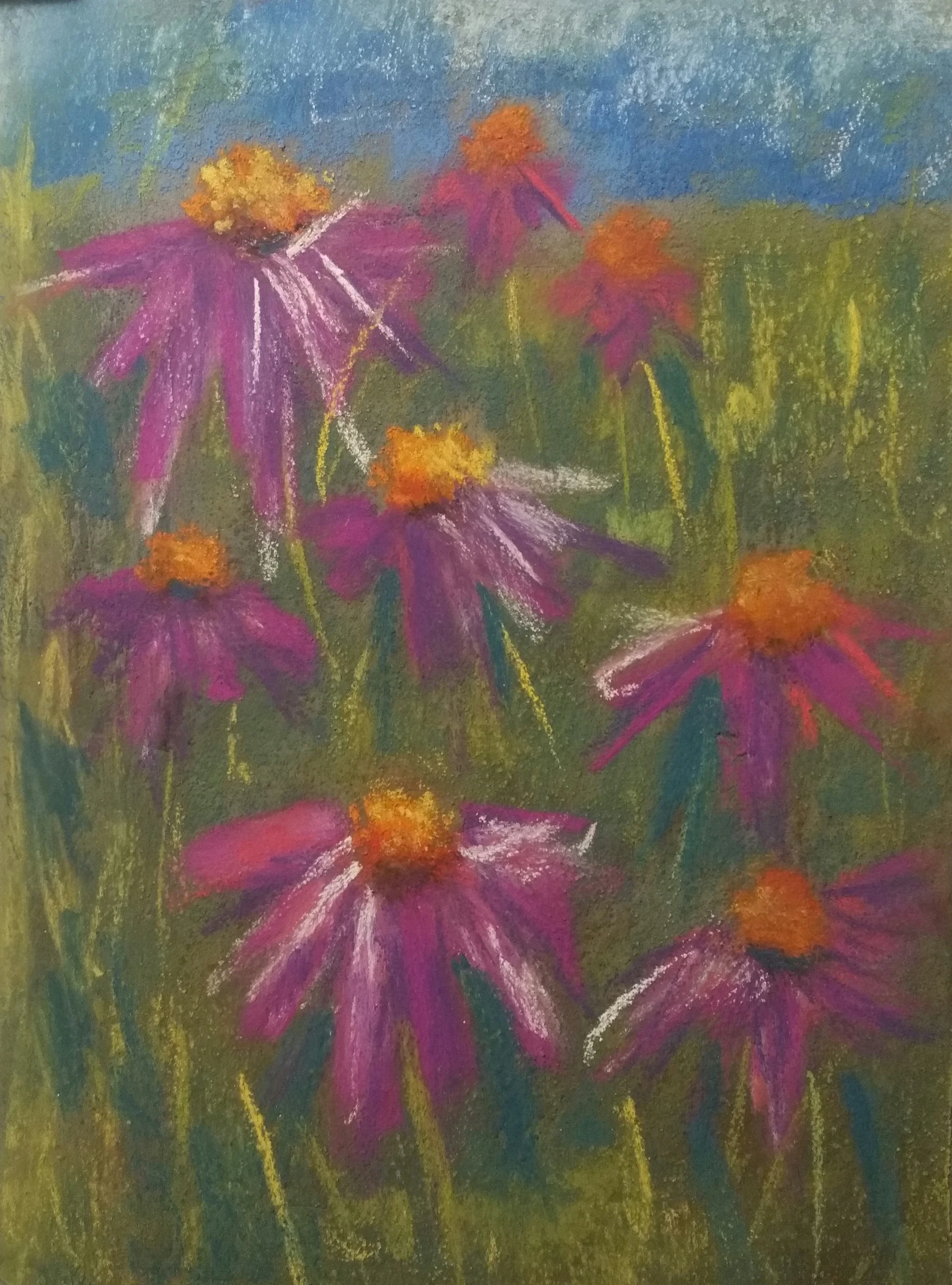 This was done in a pastel class I took last month at the Northville Art House. It's a new medium for me, and involved a lot of experimentation. It was frustrating as hell, but worth pushing through to figure out what papers I like and what all the different types of pastels can do.