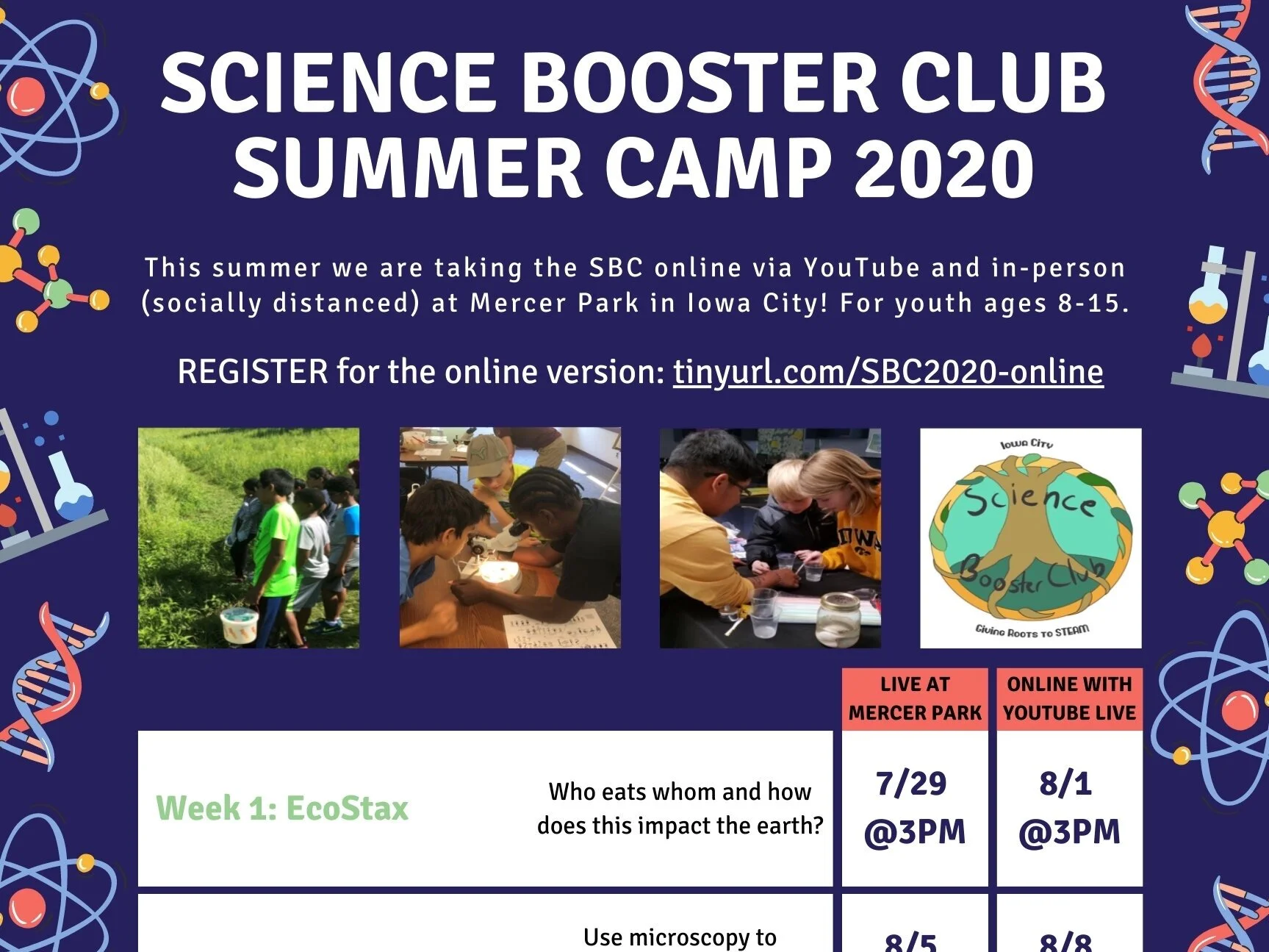 Science Booster Club Summer Camp 2020