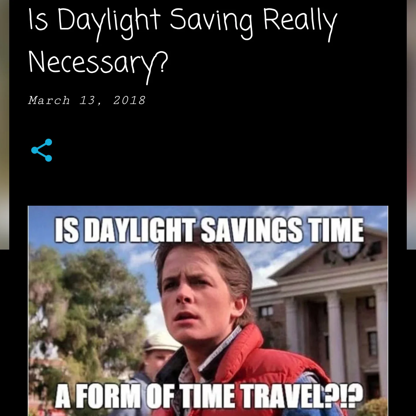 Talking About Daylight Saving on The Red Blended Whiskey Thoughts Blog!!