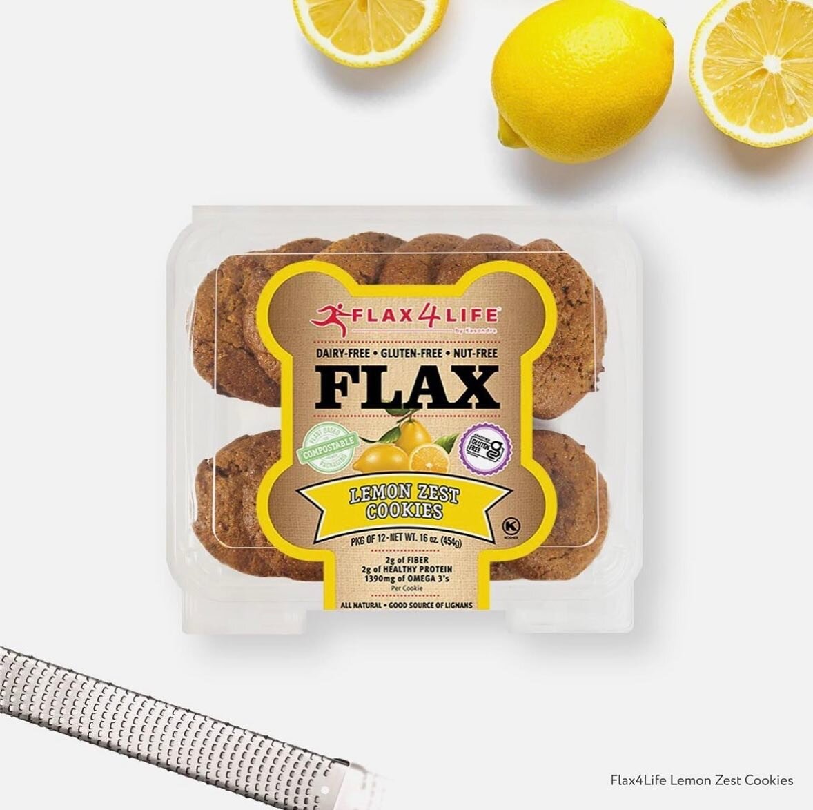 Treat yourself to some Nutritious &amp; Delicious Lemon Zest Cookies from @flax4life 🍋

Each bite of this cookie will brighten your tastebuds with a sweet zesty tang! Each scrumptious cookie is loaded with 1390 mg of Omega 3's, 2 grams of fiber, &am