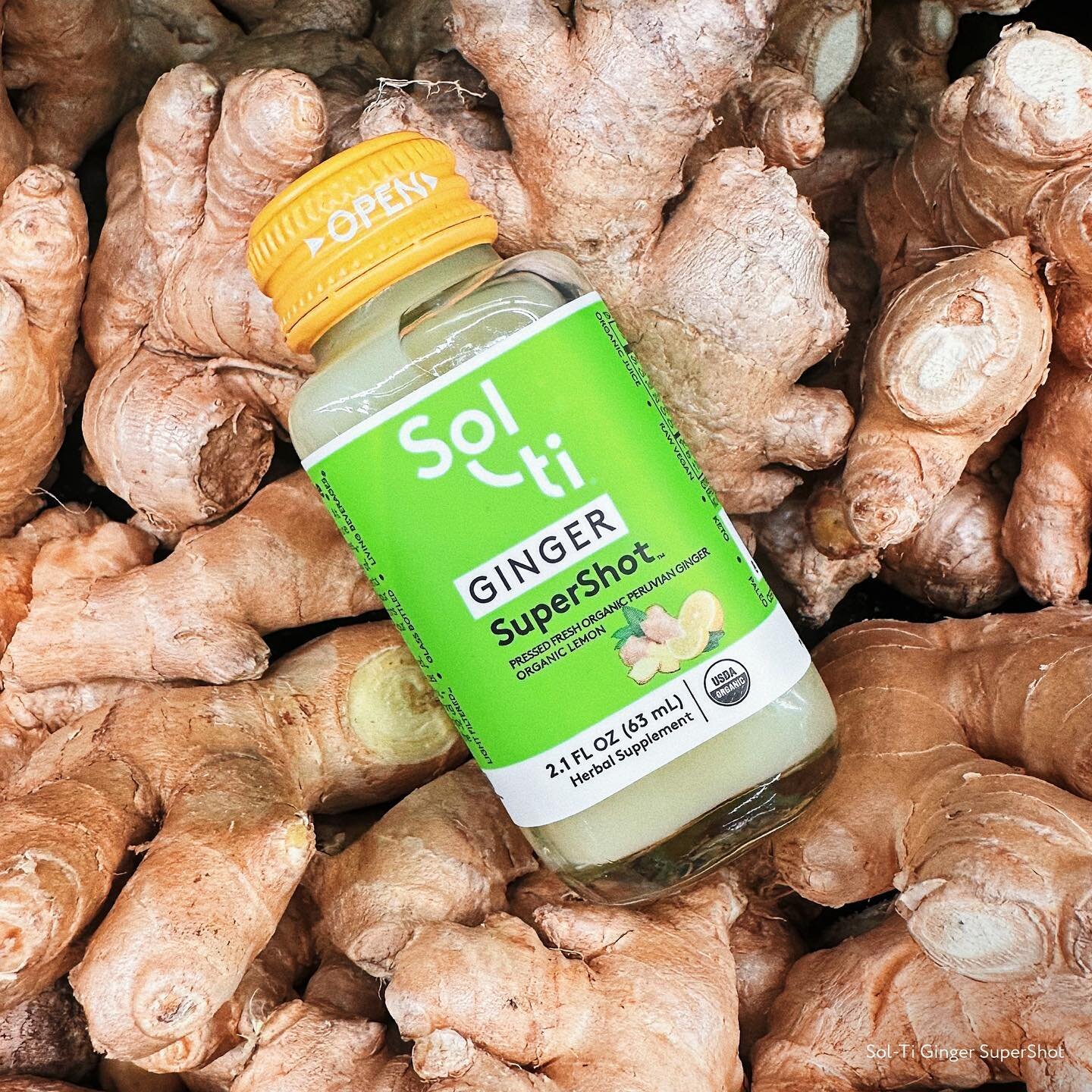 Have you tried @drinksolti GINGER SuperShot? ✅

It&rsquo;ll give you a natural boost of energy AND this SuperShot helps get circulation and digestion flowing! ☀️

#Solti #Ginger #SuperShot #GingerShot #Summer #SCB #WFM #WholeFoods #Energy #Drinks