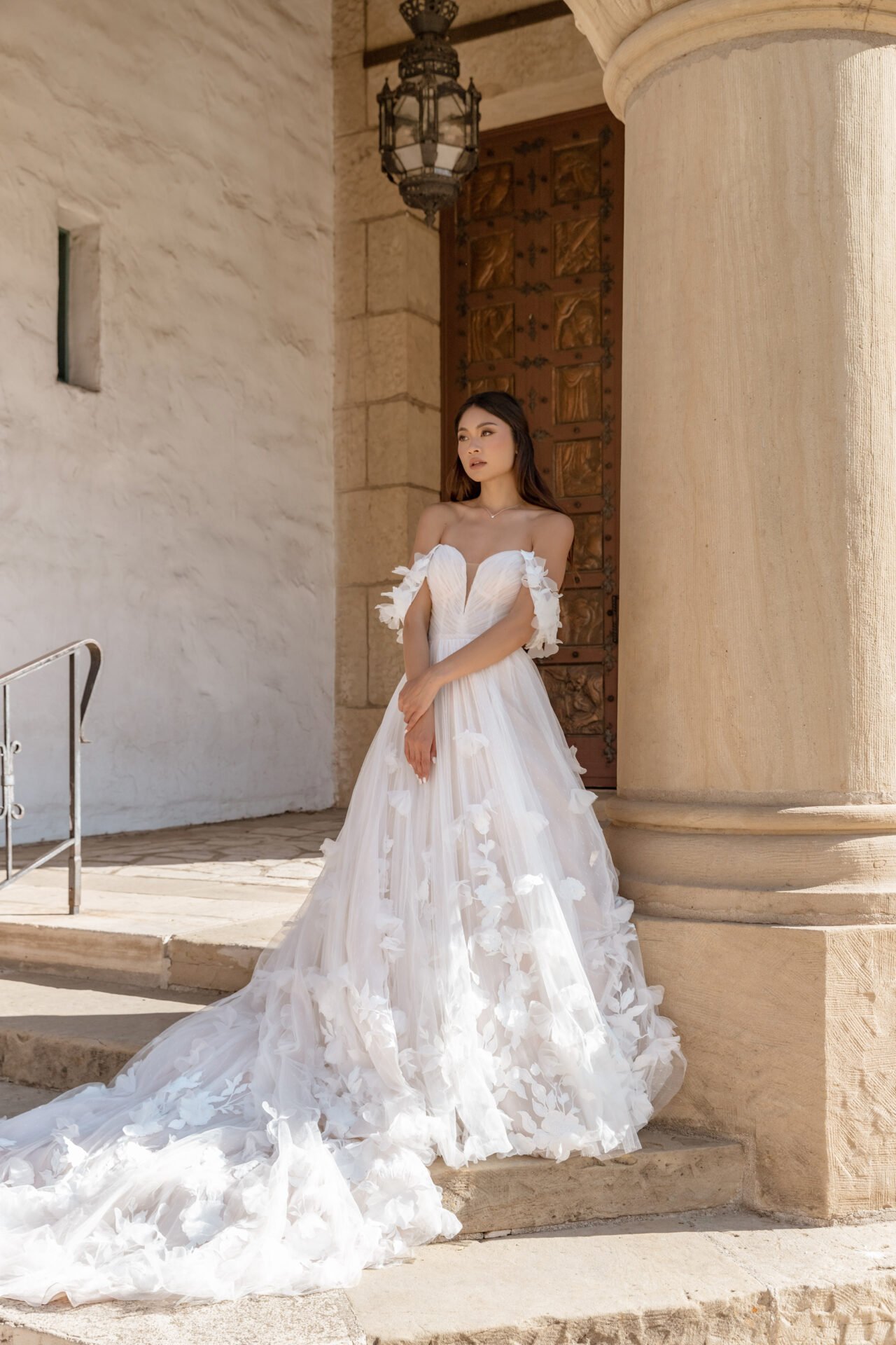 Fitted Sheath Wedding Dress with Spaghetti Straps - Martina Liana