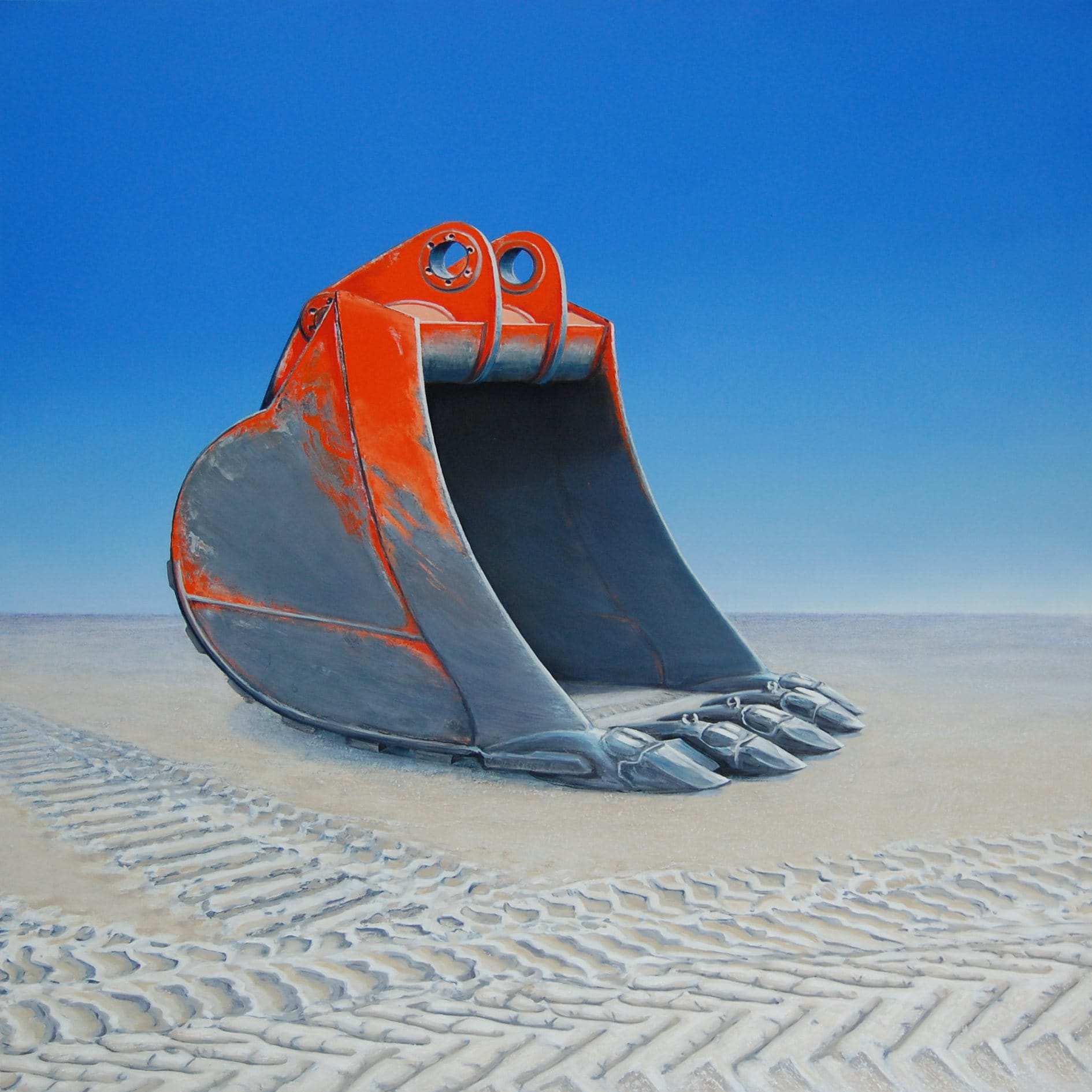 Carrefour . Huile sur toile, 150 x 150 cm.