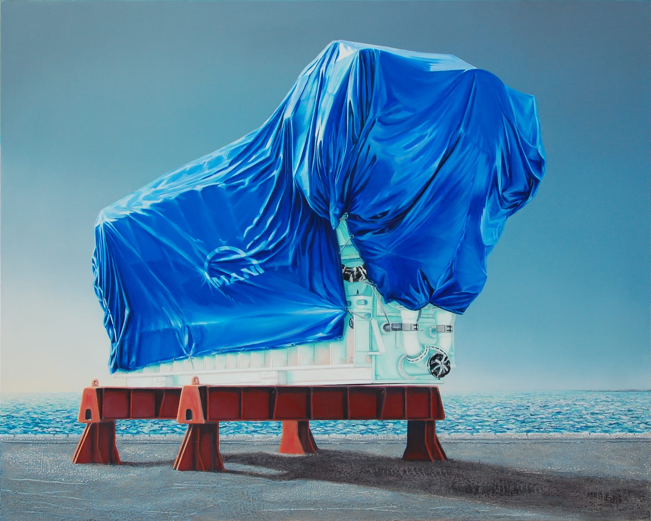 Man . Huile sur toile, 130 x 162 cm.