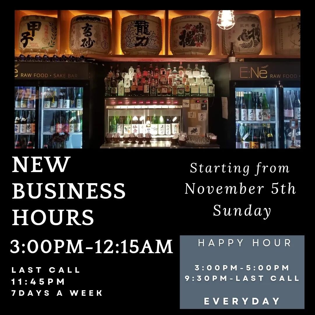 We are excited to announce our new business hours starting from November 5th Sunday 

We hope the new time will be more convenient to our valued customers and allow us to provide a better service to you. 

We thank you for your continued support and 