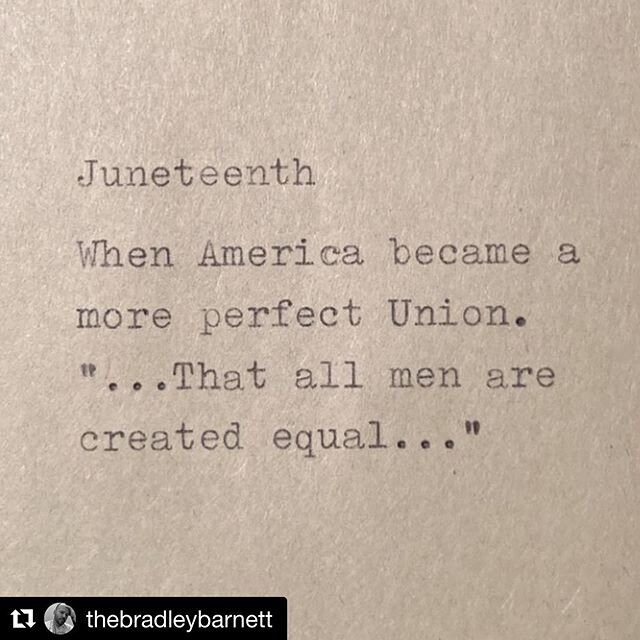 #juneteenth #equality #BLM .
.

@repost @thebradleybarnett