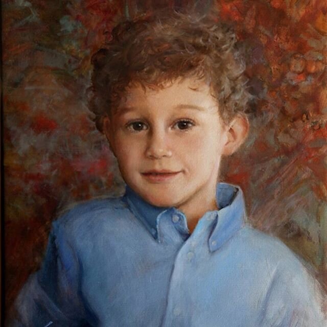 Look at this personality! It&rsquo;s Fine Art Friday. Here is an oil on canvas, head and shoulders portrait of a boy with an impressionistic background. 
#newsouthportraits #oilportrait #supportlivingartists #fineart #fineartportraits #portraiture