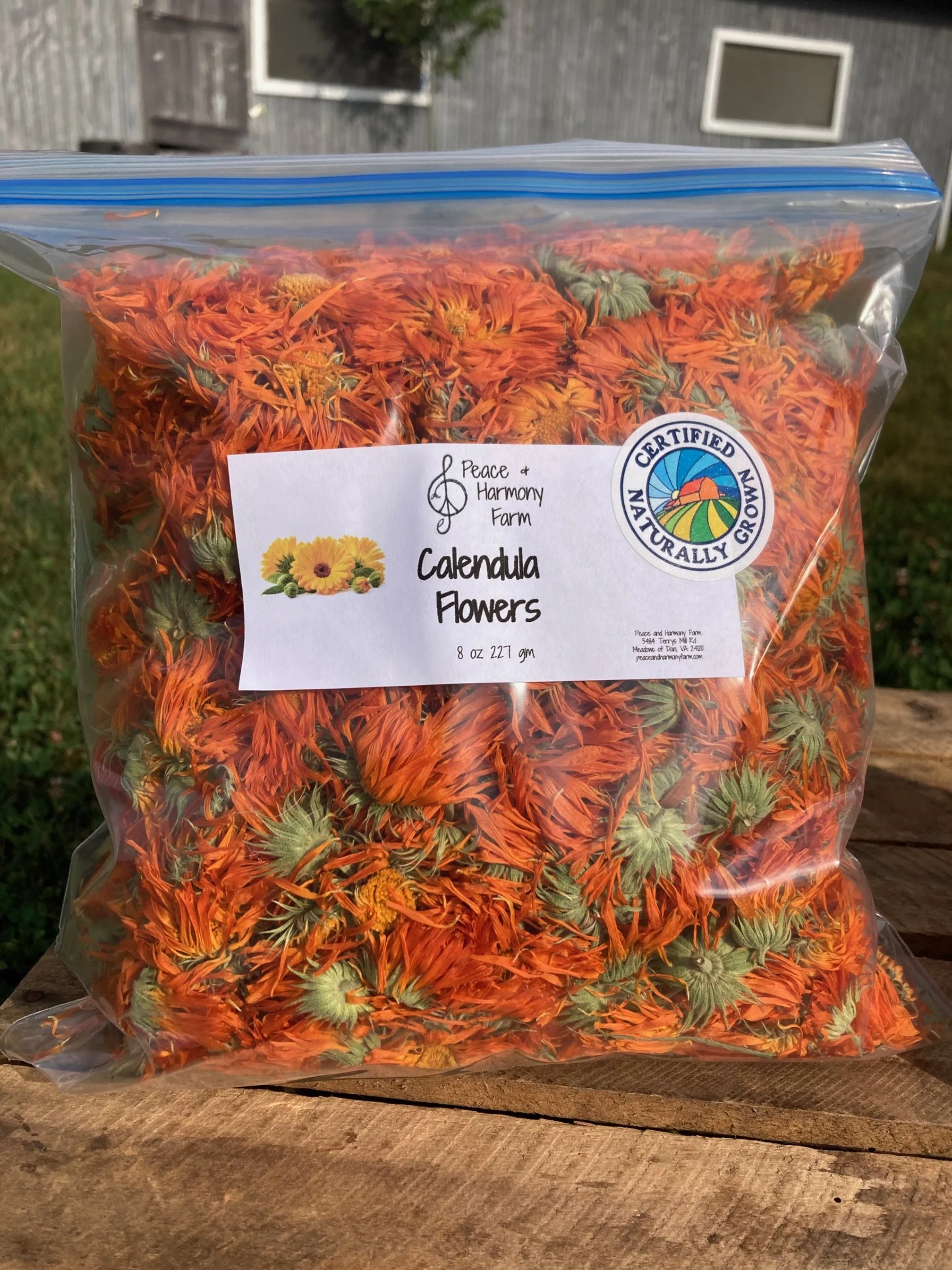 Calendula Flowers 8 oz-Waiting on our last harvest of the season!