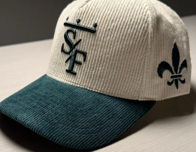 Hunter Green & Cream Snapback.png