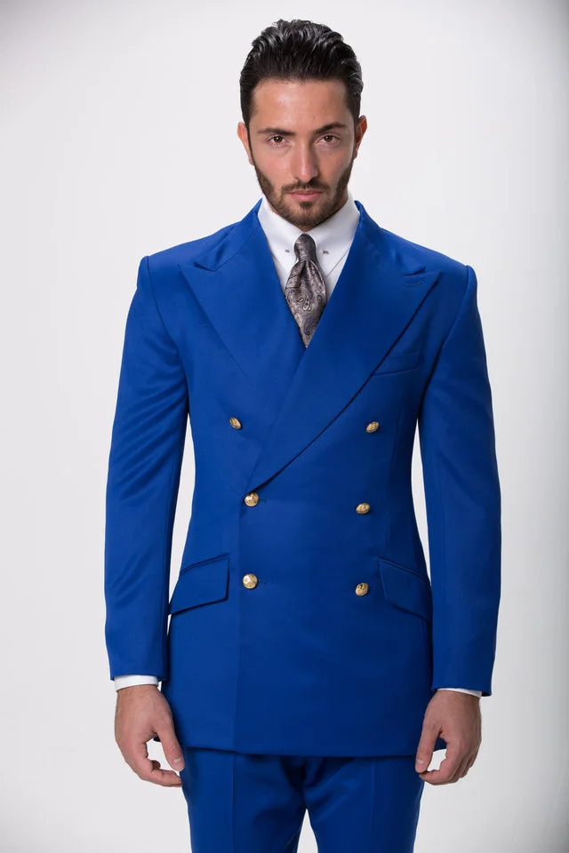 Royal Blue Double Breasted Suit