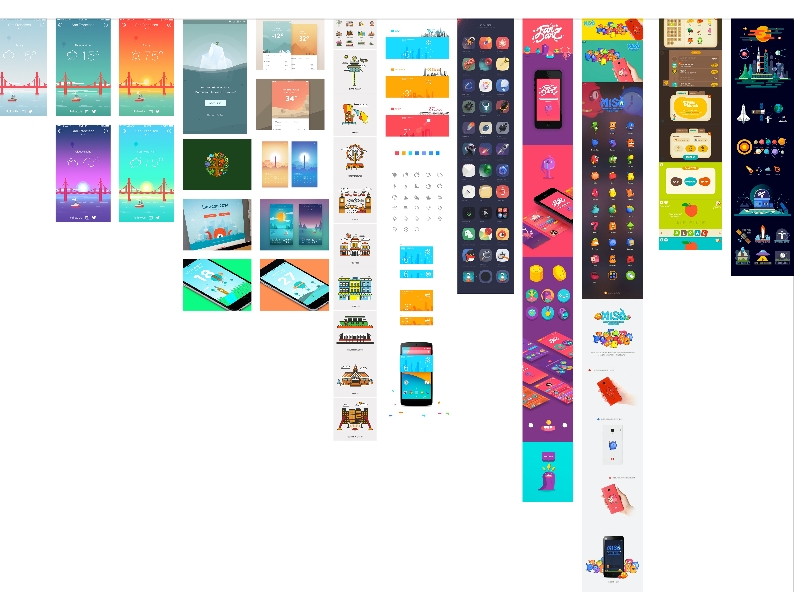 To create a rich and colourful experience, mood boards like this filled the walls of our office