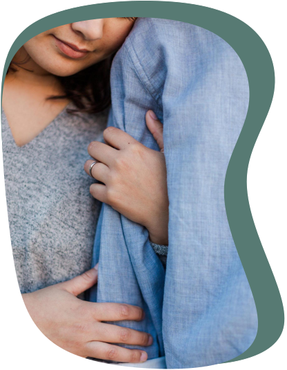 woman holding someone's arm