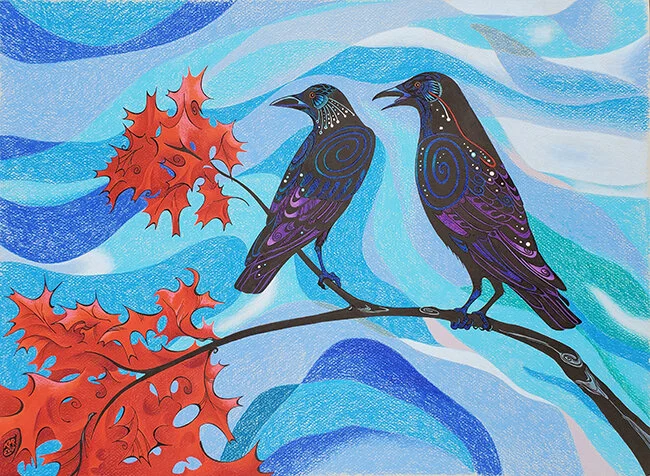 Two Crows In Maple — Rosenberger Art