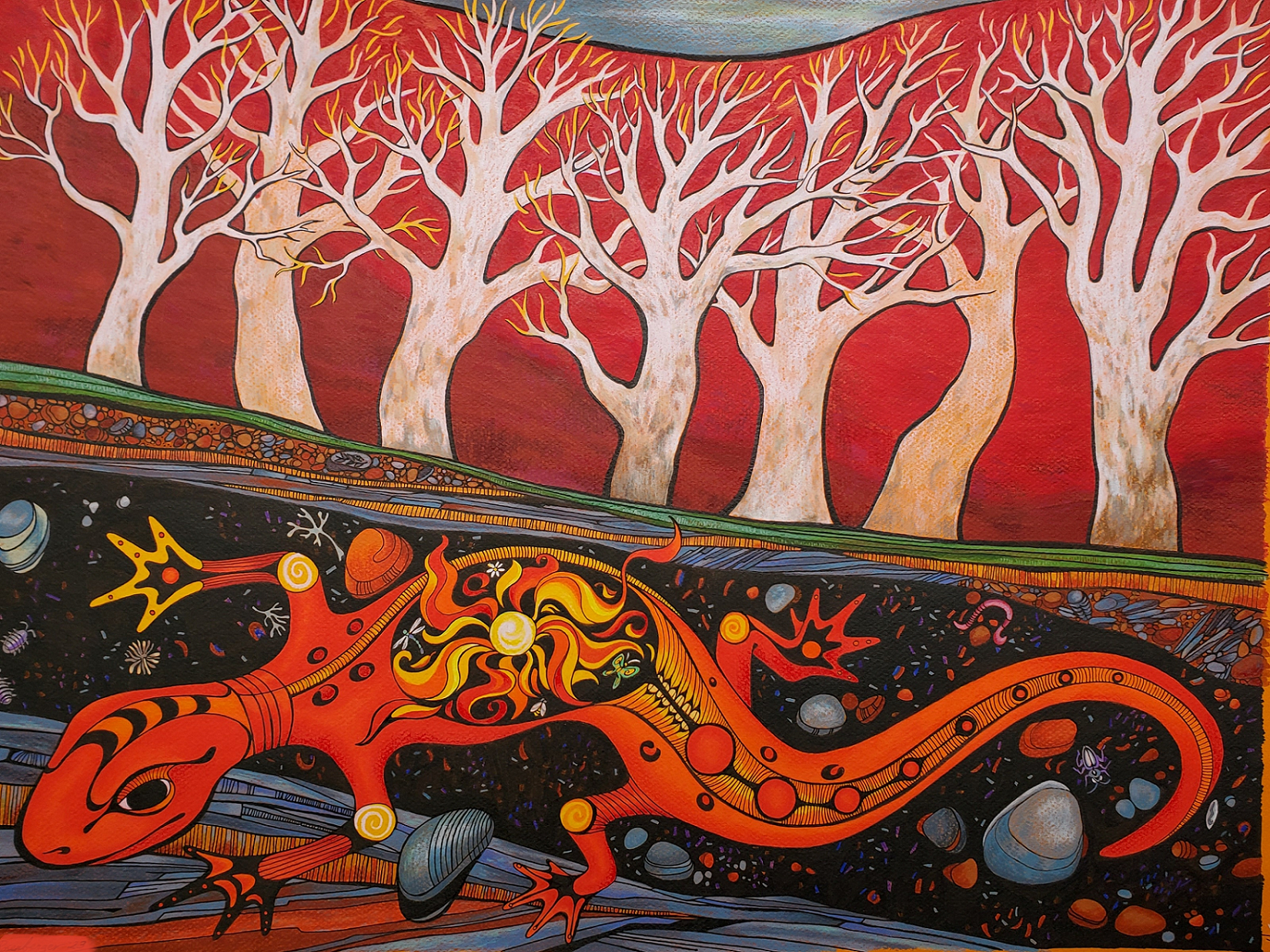 Red Eft With Sycamores