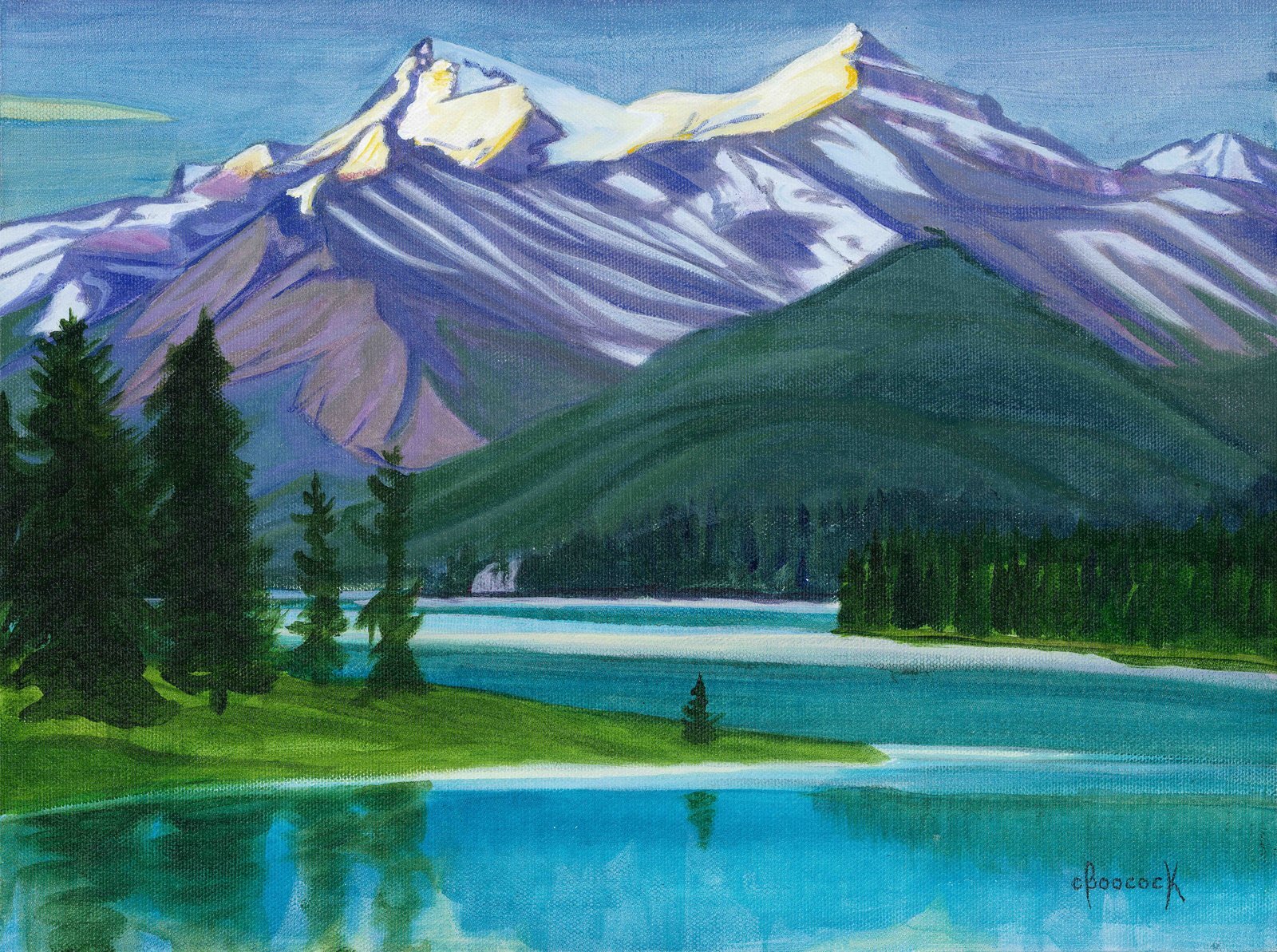 'Maligne Lake Sunrise'