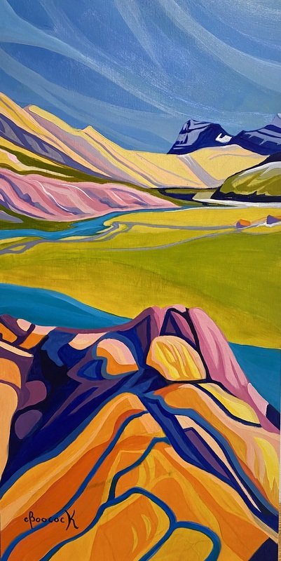 'Joy" - Joyful Series - 12"x24", acrylic on birch panel $500 SALE: $350
