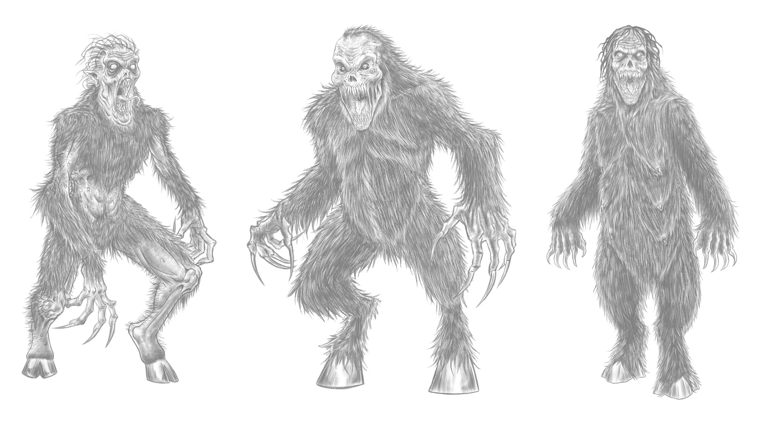Crypt TV Banshee monster preliminary concepts