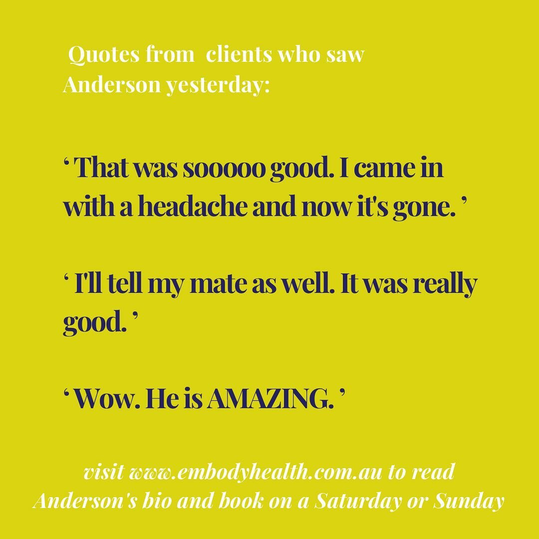 Our newest masseur is getting constant outstanding reviews. 

$110/60 minutes.

Sat &amp; Sun appointments. No health fund claiming. 

#massagetherapysubiaco #massagesubiaco #massageperth
