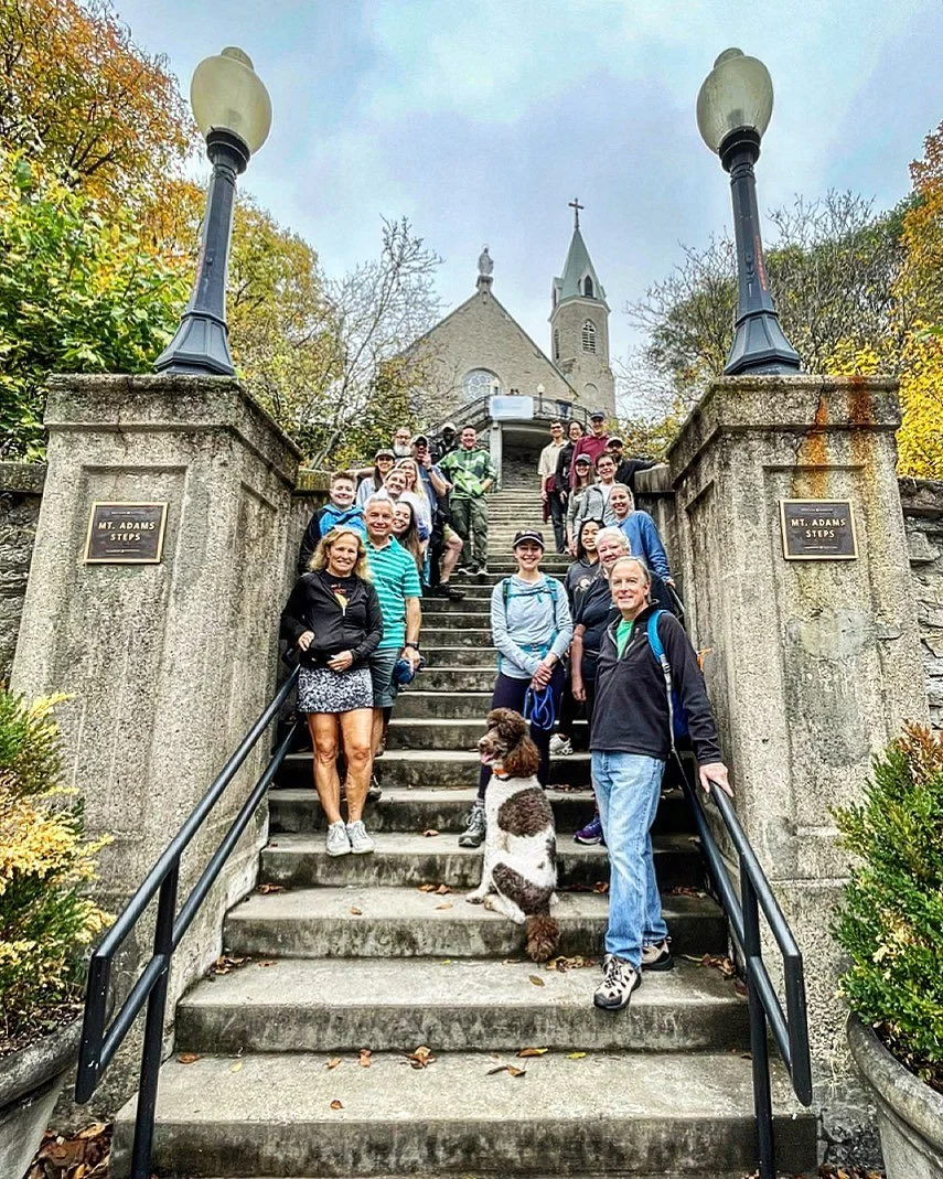 A great October hike through Pendleton, Eden Park, and Mount Adams.

Our group from Saturday is pictured on the famous Mt Adams Steps.

We&rsquo;ll see you soon! Hopefully in November if weather stays pleasant&hellip;🤞🏼