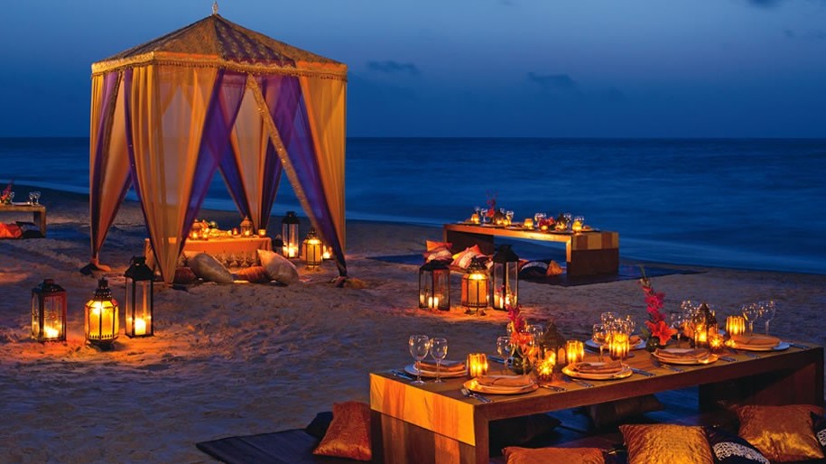 Beach Reception Indian Destination Wedding Cancun Dreams AM Resorts.jpg