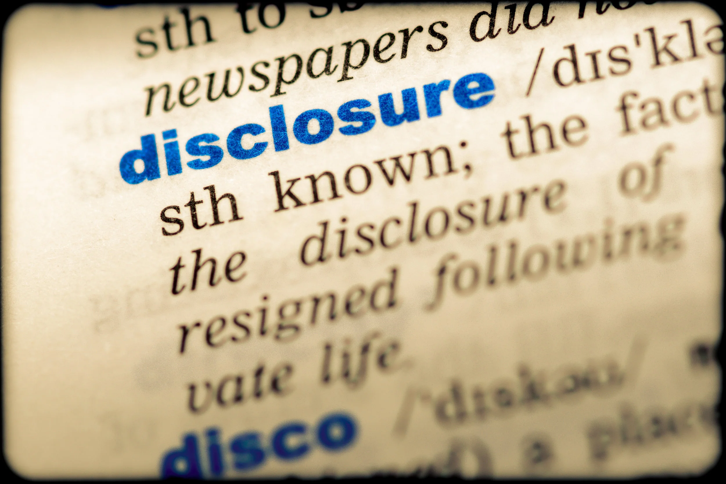 The importance of full disclosure