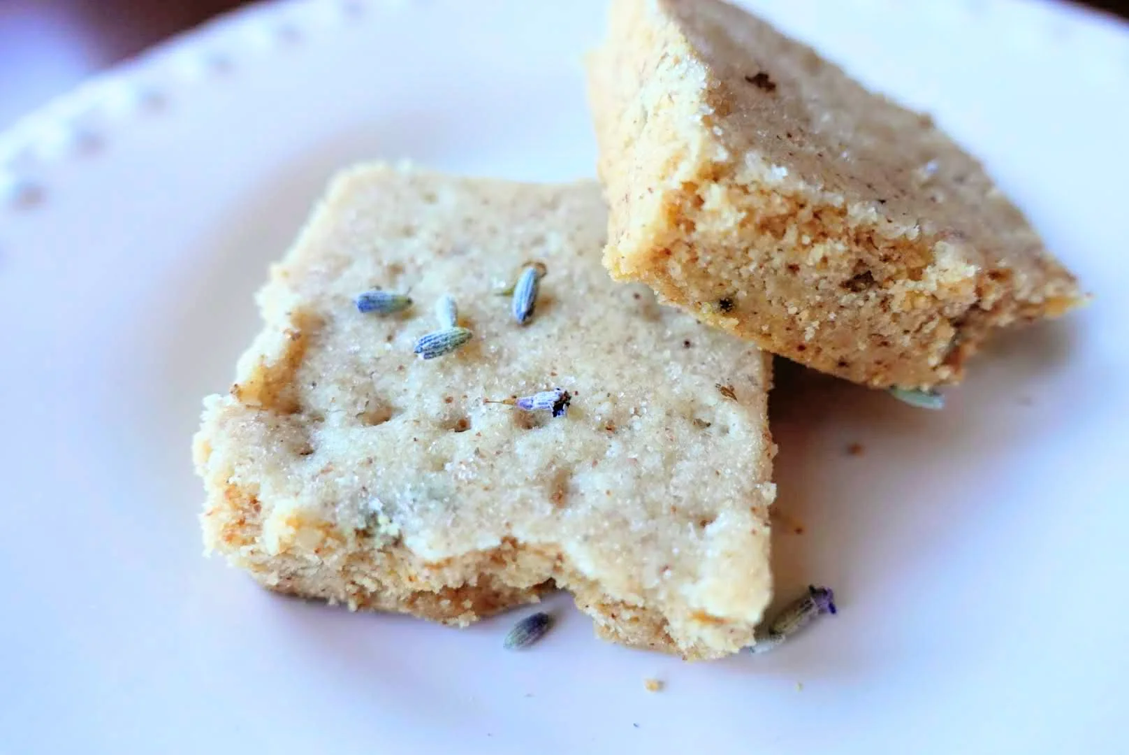 Vanilla Lavender Shortbread Cookies (Vegan)