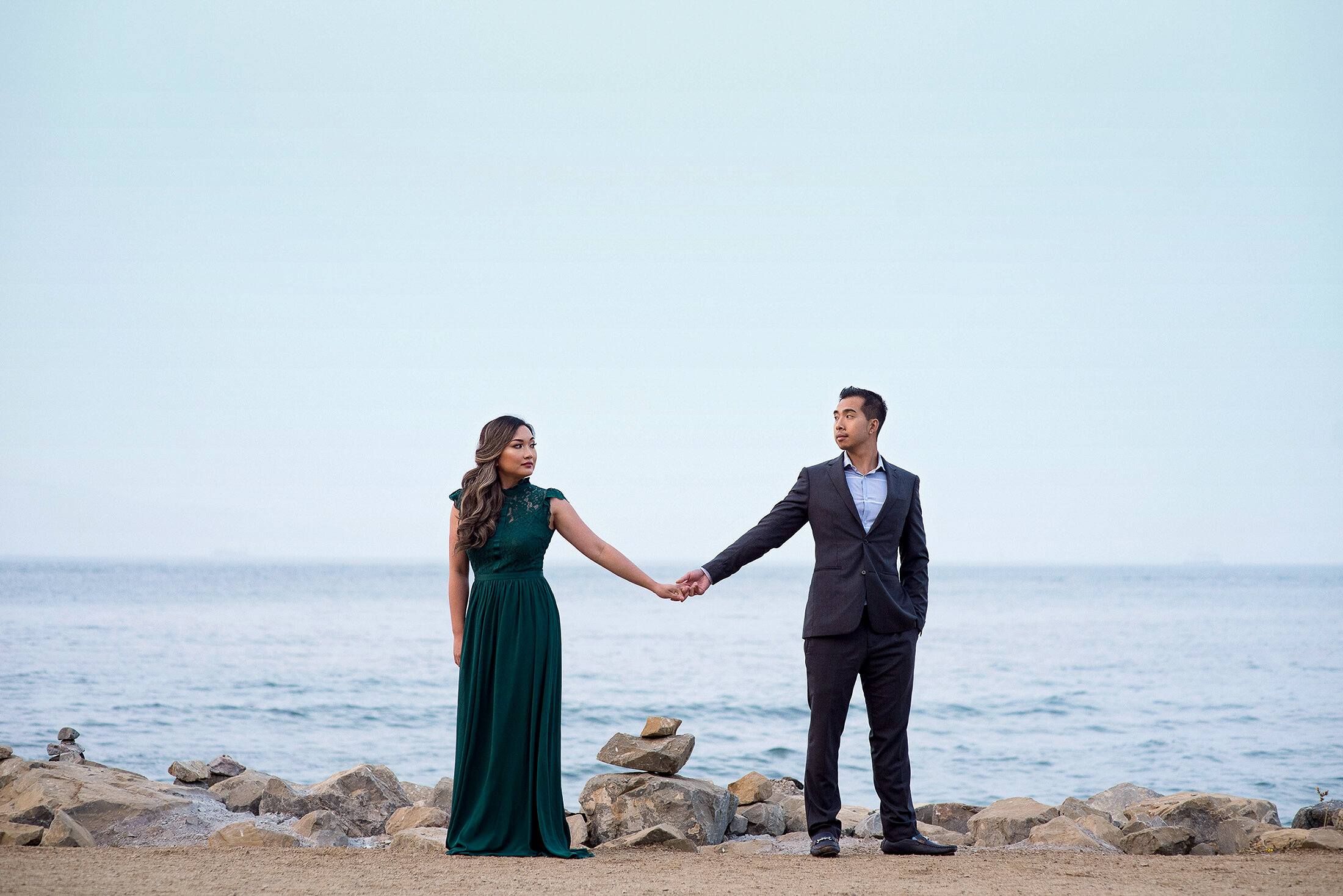  Engagement photography at Crissy Field in San Francisco with the Golden Gate Bridge as a background 