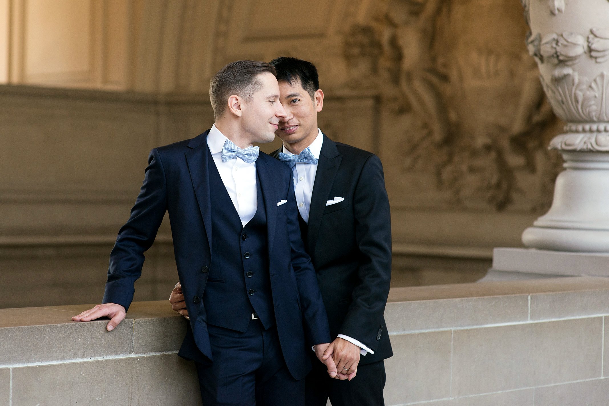  Gay couple getting married at San Francisco City Hall 