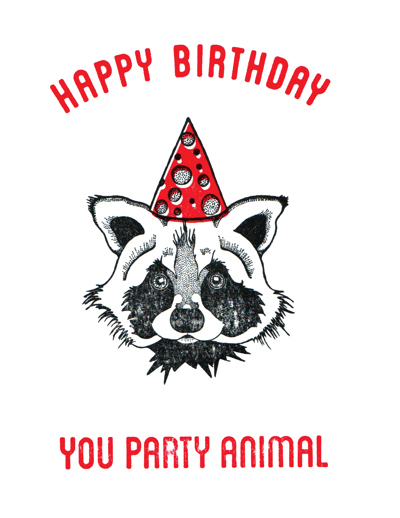 Party Animal - Raccoon Print