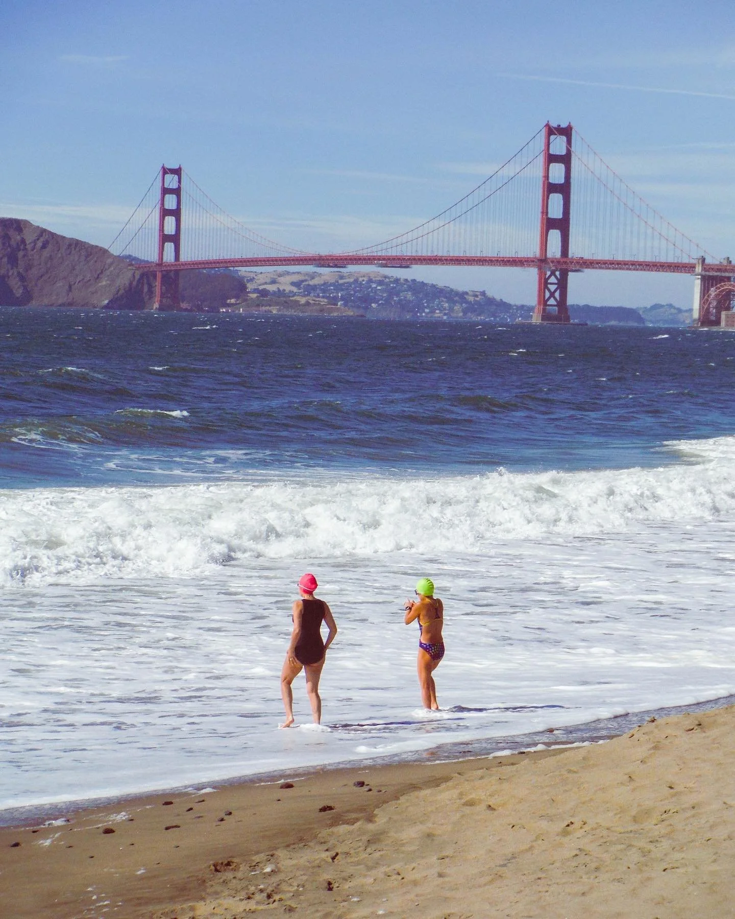 Cheeky little shot I captured from my trip to San Francisco back in the Spring 🌊🌉🏊&zwj;♀️🏊&zwj;♀️ the water was very cold these two are cuckoo
