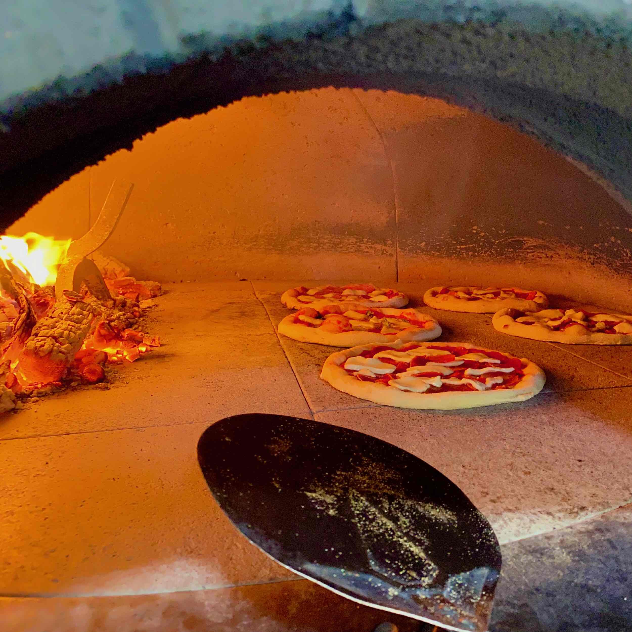 Re Di Roma’s wood-fired oven.