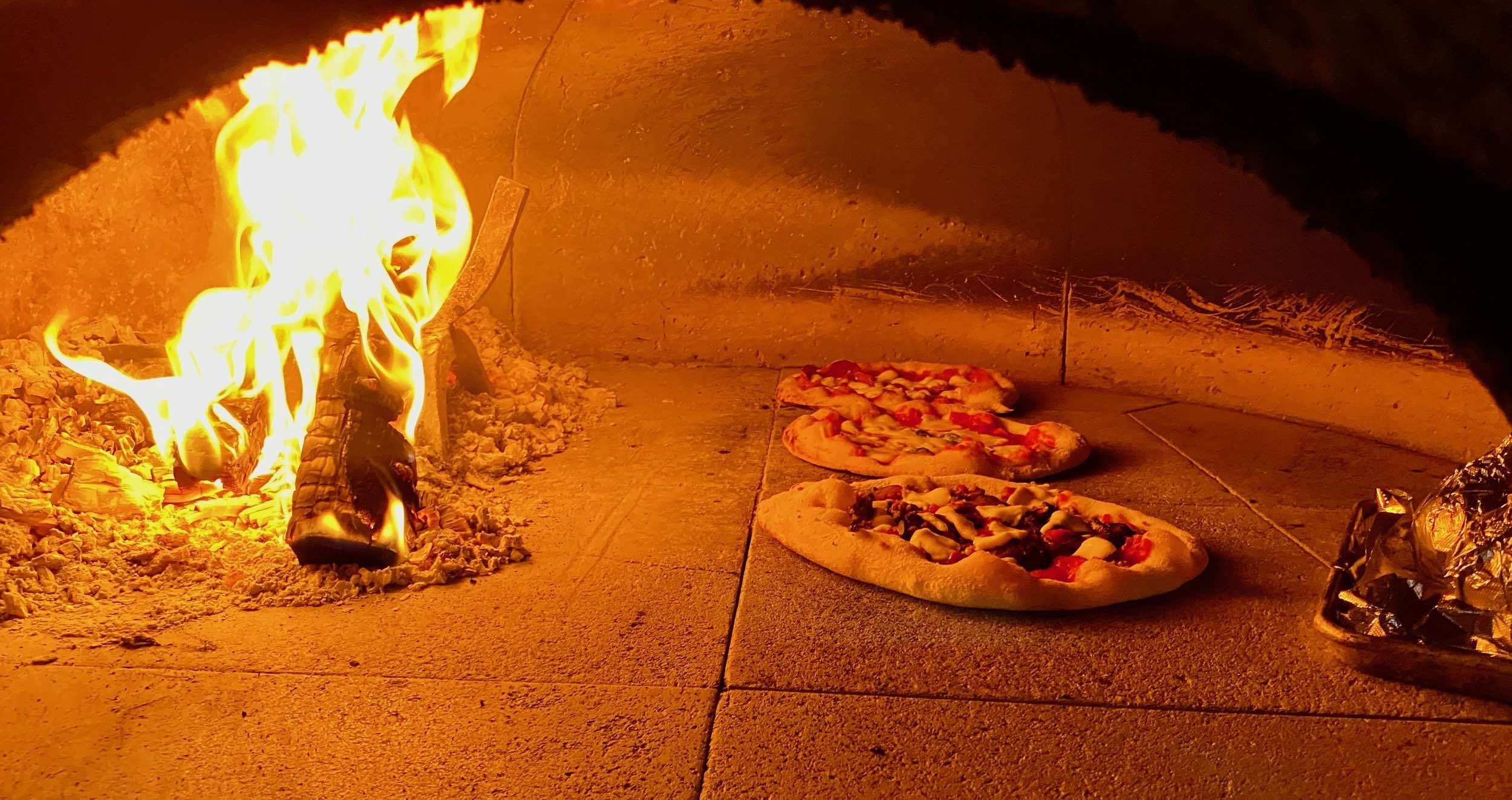 Pizzas are happening! And roasting beets at the back ;)