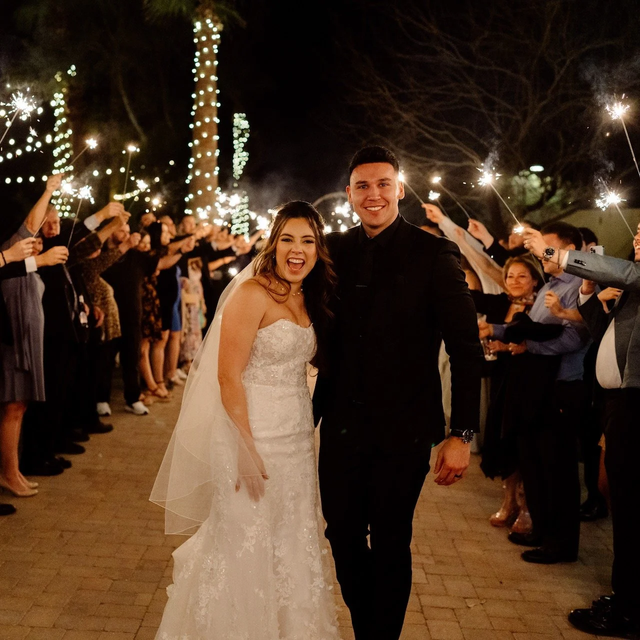 Phoenix Wedding Sparkler Sendoff at The Secret Garden with Re Di Roma Catering