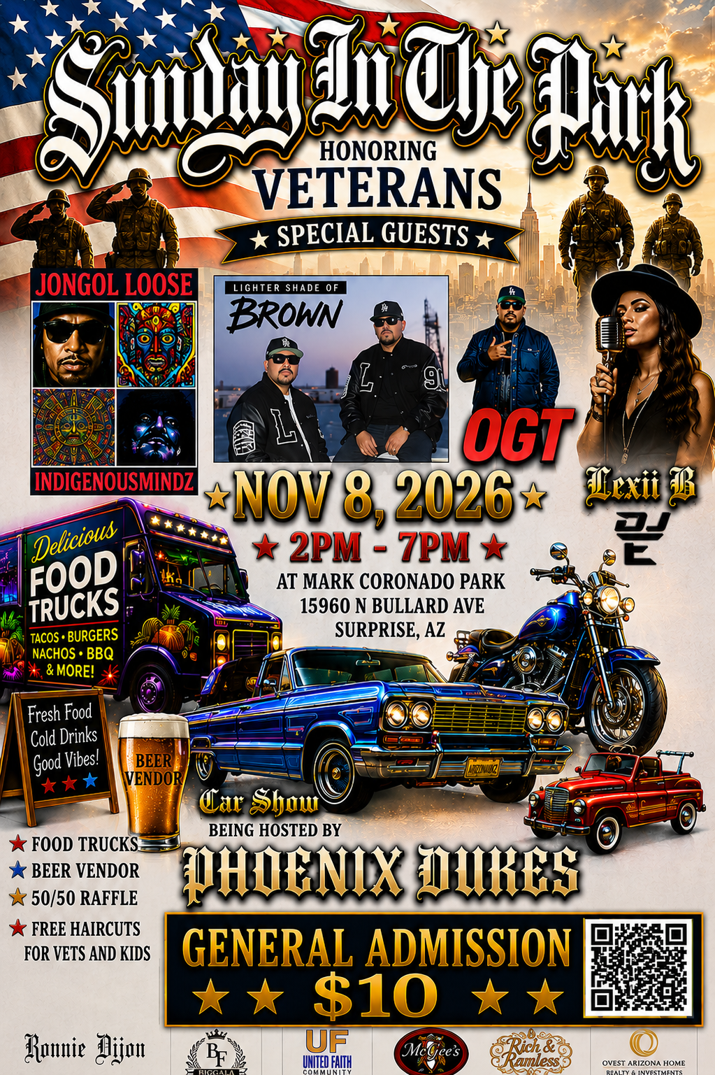 Sunday in the Park Concert &amp; Car Show Honoring Veterans
