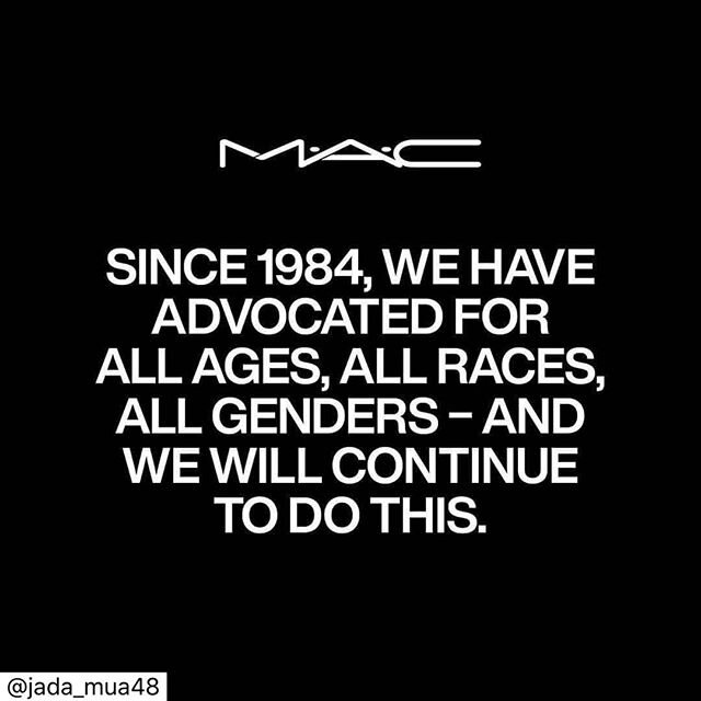 #repost @jada_mua48 @maccosmetics What is happening in our communities is causing considerable pain. Know that we stand with and support you. We should all be allies in these extremely difficult times. It will take All Ages, All Races, All Genders wo