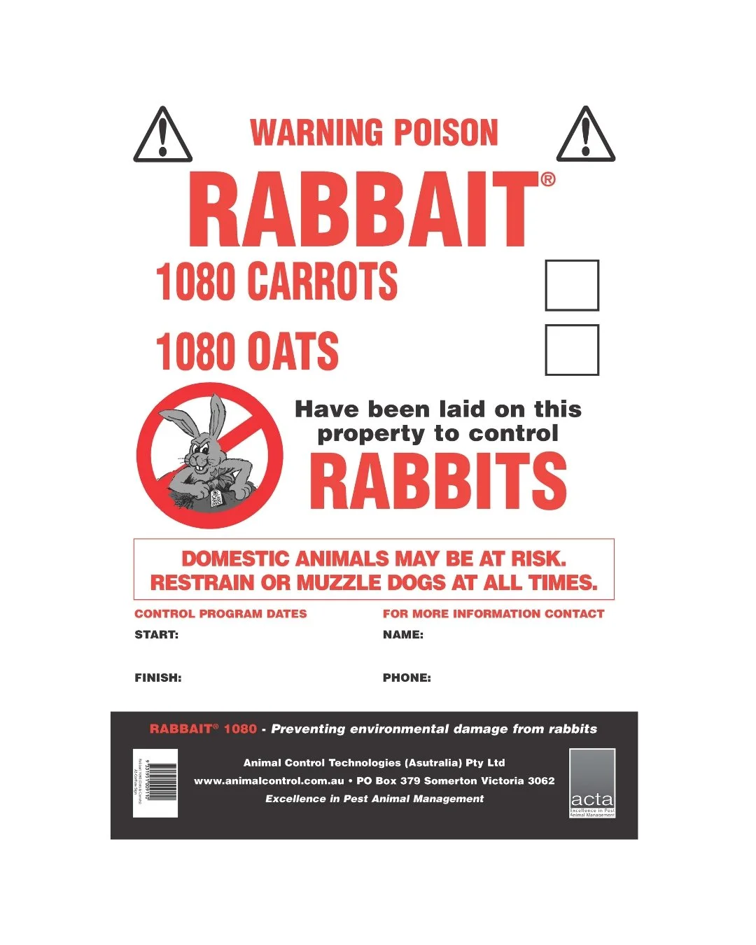Products for the control of pest animal species — animal control ...