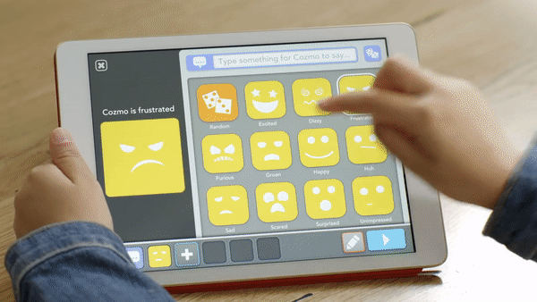 A preview of the storytelling feature, Cozmo Performs