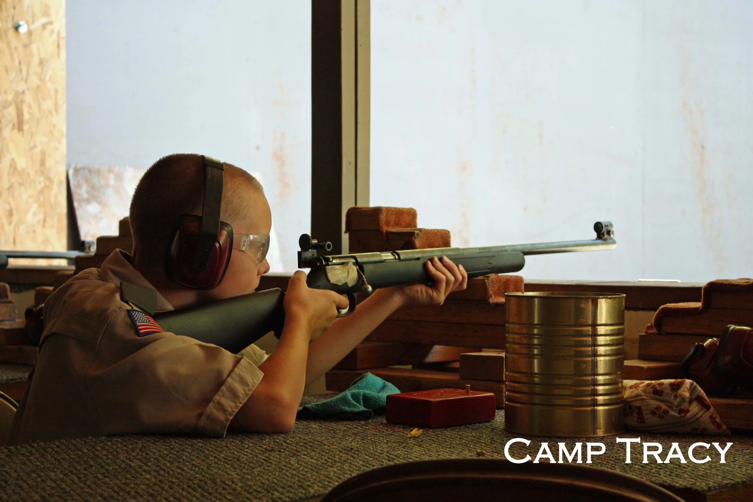 For many Scouts, shooting a .22 rifle at Camp Tracy was a new and exciting experience.