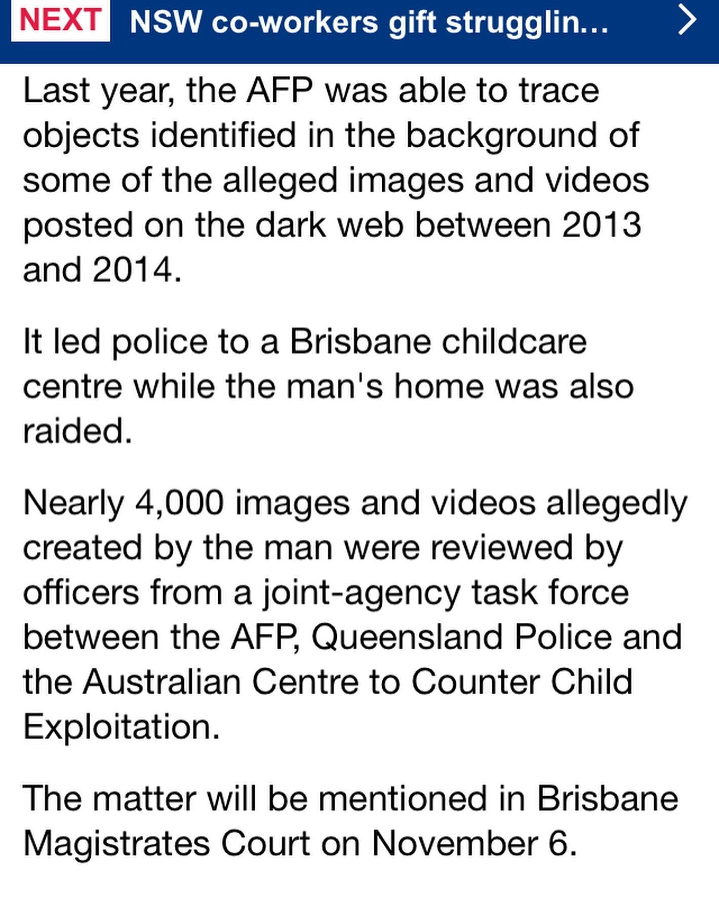 This guy described himself as a &lsquo;good father&rsquo;. Note that he was abusing her as an infant and since three years old. Another article describing the qld childcare worker and his prolific abuses against small children. He cannot be named. Mo