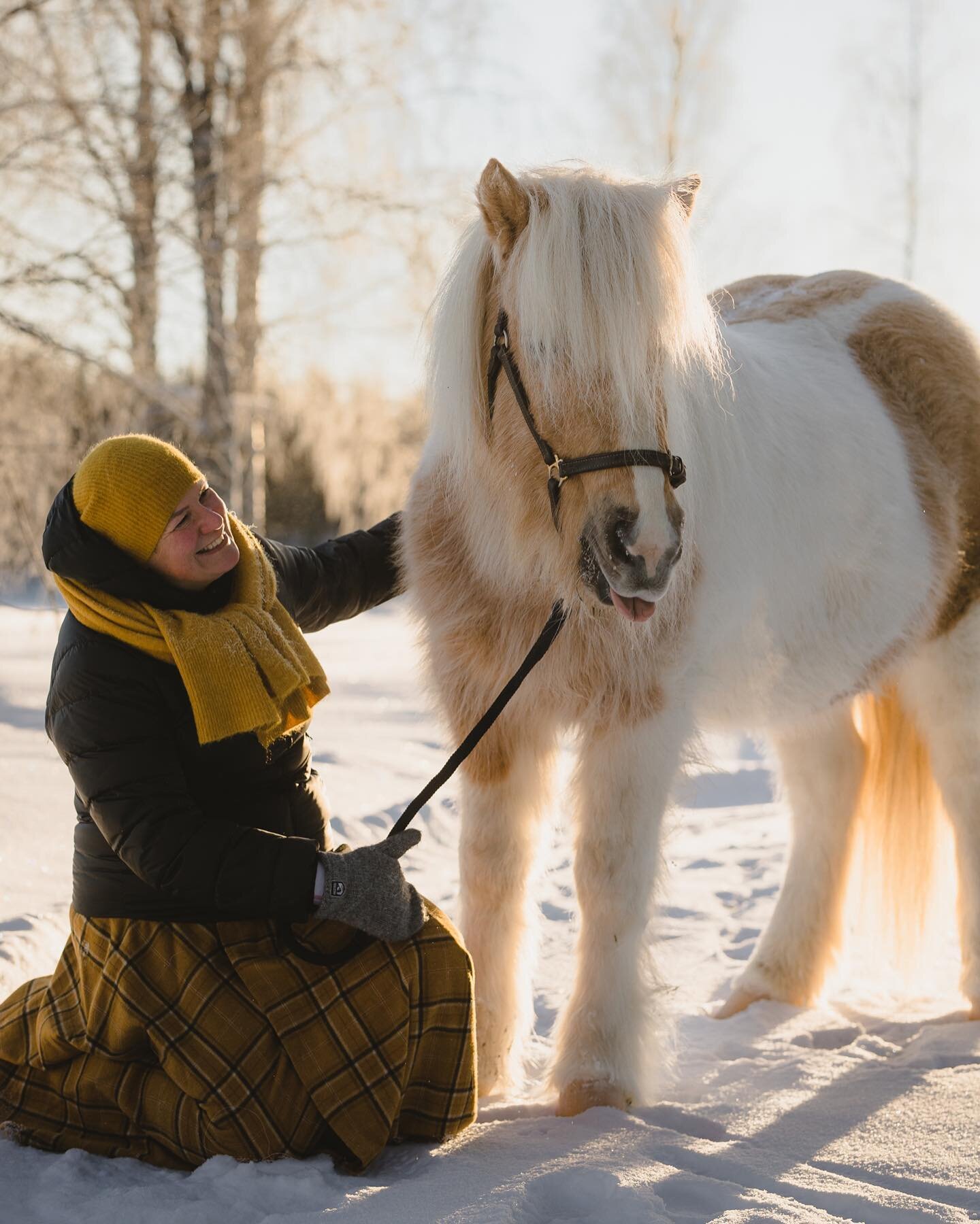 T&auml;m&auml; oli ihana kuvaus @kokonainenkokemus :lle viime talvena 💛✨ Olen lapsena harrastanut ratsastusta ja jos vain aikaa olisi, aloittaisin harrastuksen uudestaan. Hevoset ovat ihania 💛 Mutta t&auml;ll&auml; hetkell&auml; jooga, tanssi, liin