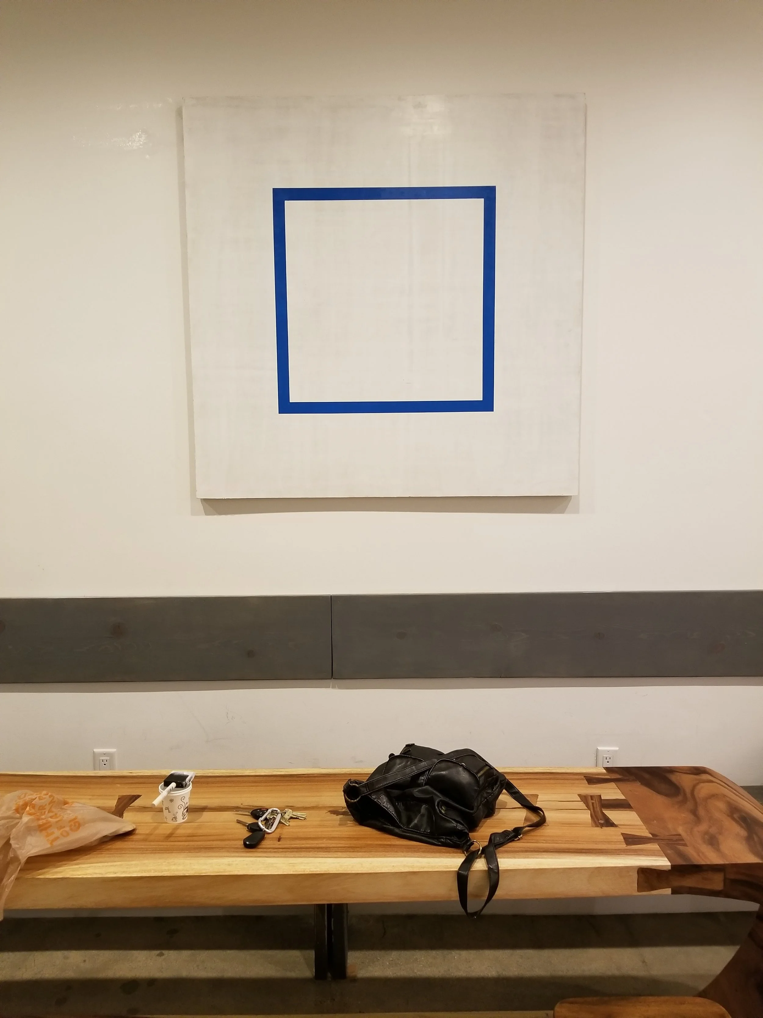 In the permanent collection of a coffee shop in K-town Los Angeles. 